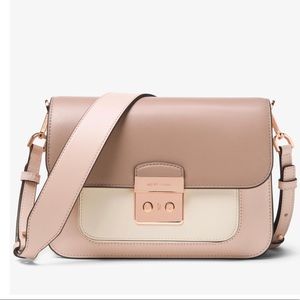 Michael Kors SLOAN EDITOR Pink Fawn Colorblock Bag